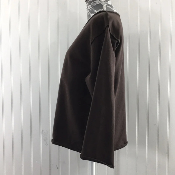 Neon Buddha Brown Knit Knit Top‎ Long Sleeve Womens Small Mixed Button Detail - Picture 5 of 10